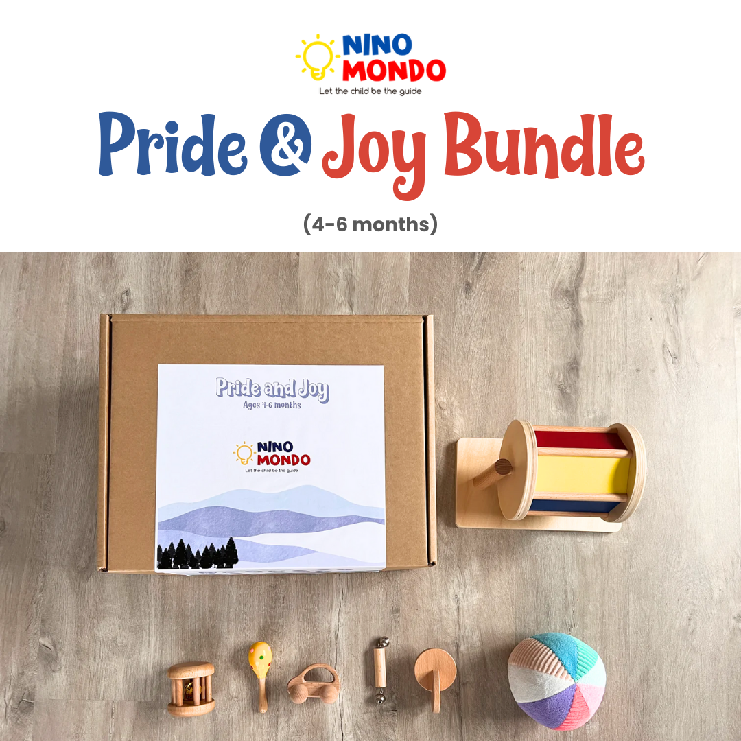 A play-and-learn bundle dedicated to newborn babies aged four to six months.