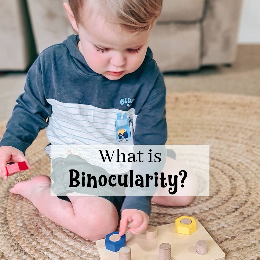 Montessori practical life activities Binocular vision development