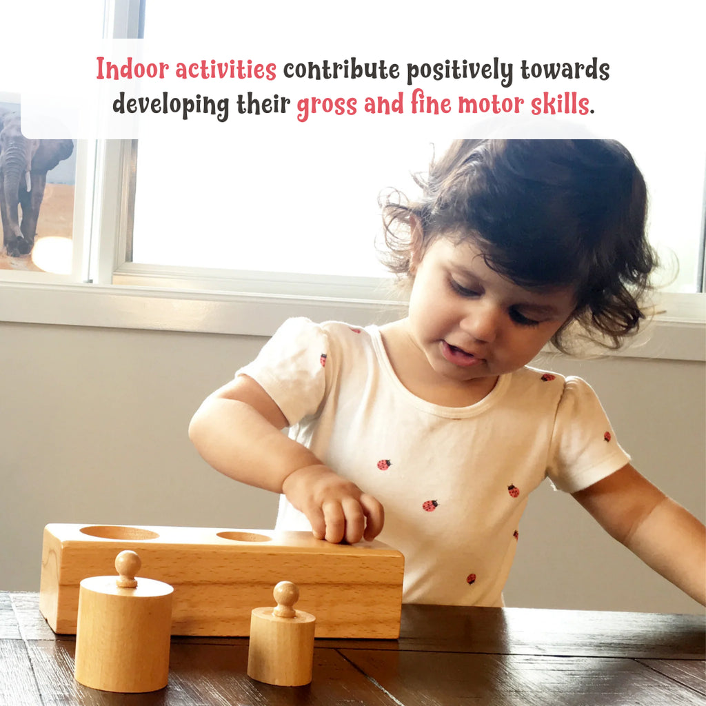 Engaging your infants in thoughtful indoor activities offers numerous advantages that support their cognitive learning and physical and emotional well-being.