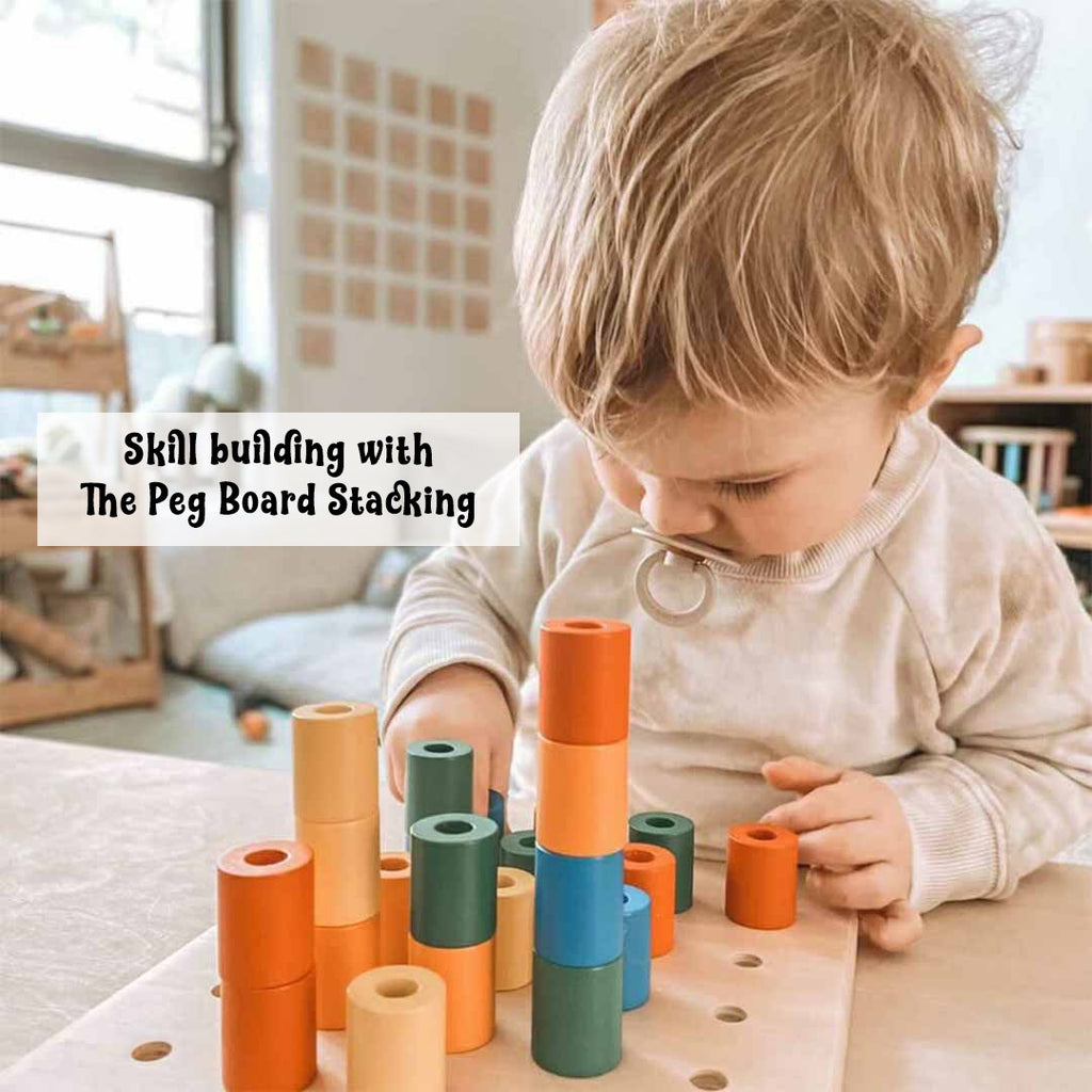 Develop your child’s skills with a peg board and indulge them in learning activities through play